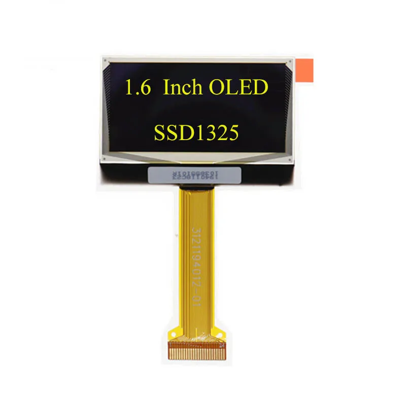 1,6 pulgadas 24PIN SPI pantalla OLED amarilla SSD1325 unidad IC 128*64 interfaz paralela