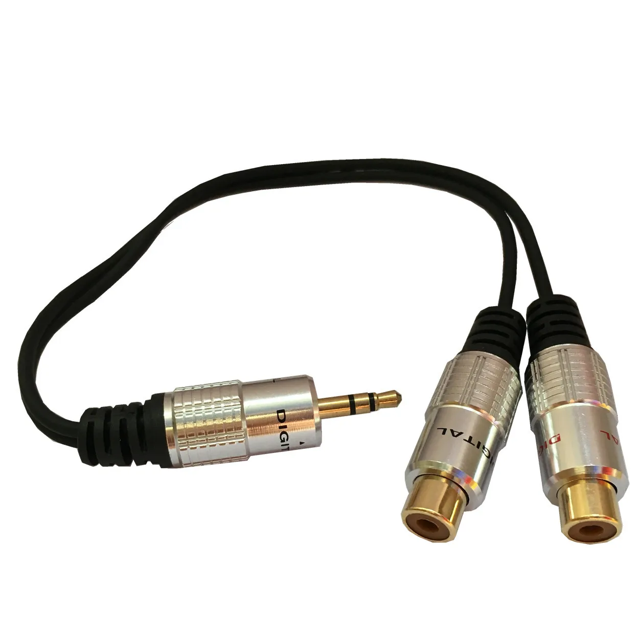 Adaptador macho a hembra de 3,5mm, Cable de Audio auxiliar estéreo Y para MP3, tableta, ordenador, altavoz, 3,5 RCA, Cable corto de 25CM