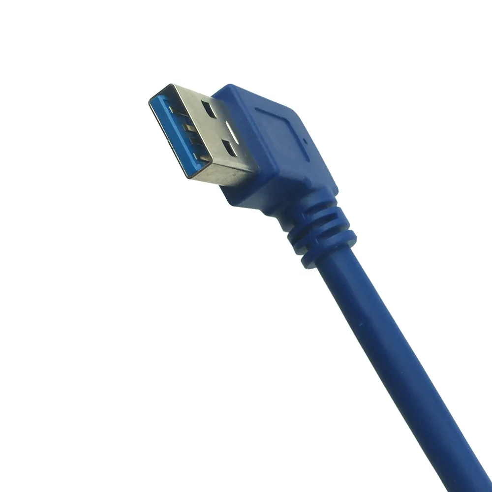 Cable USB 3,0 A macho, ángulo izquierdo/Derecho de 90 grados A USB 3,0 tipo B macho, AM/BM, Cable de impresora de alta velocidad de 0,3 m - imagen 3