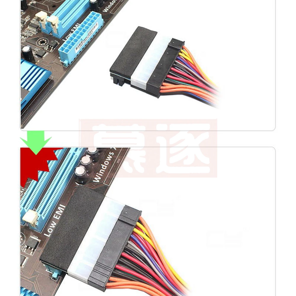 Adaptador ATX de 24 pines, 90 grados, 24 pines, zu, 24 pines, conector de alimentación, placa base, placa base, Modular de alimentación, lote Netz orte Kabel - imagen 3