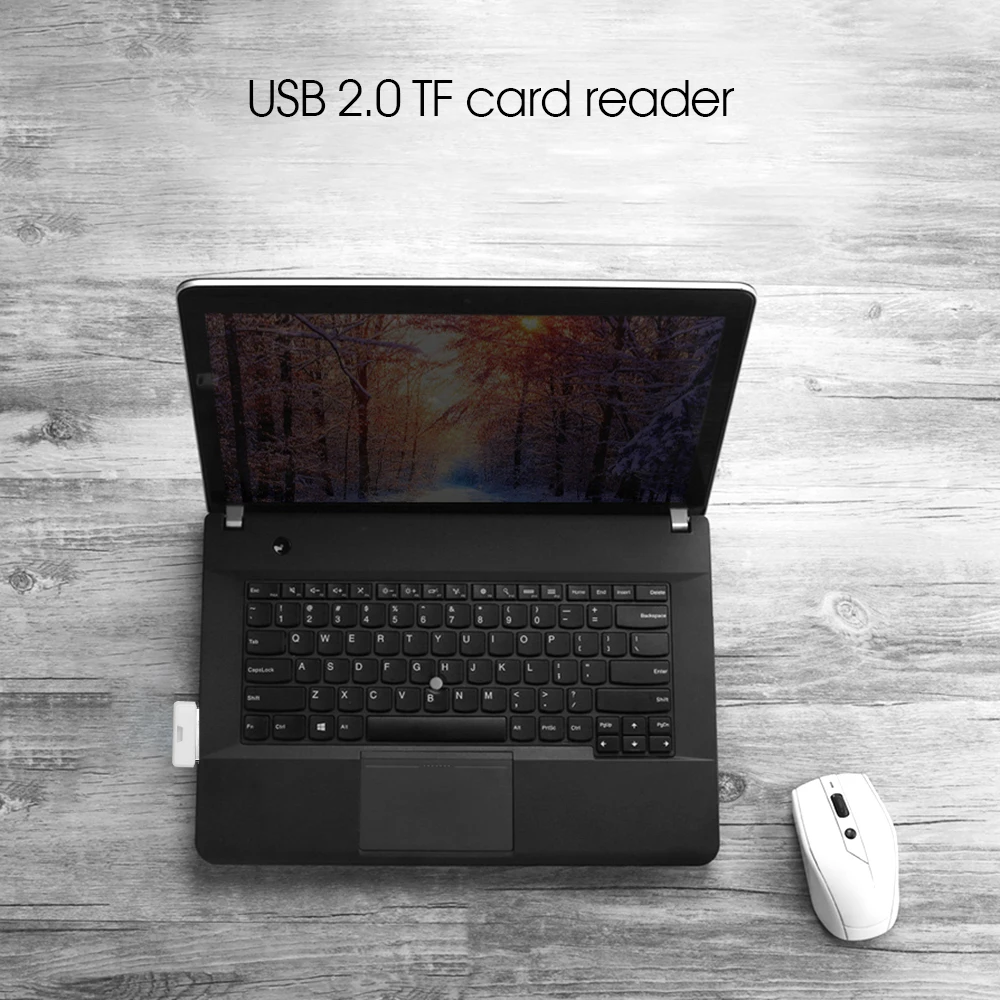 Kebidumei-lector de tarjetas de memoria Flash, Mini adaptador para ordenador portátil, USB 2,0 TF - imagen 3