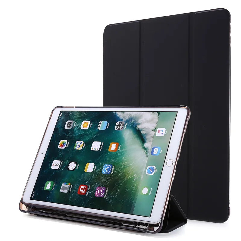Funda de cuero suave con soporte trasero para tableta, Folio inteligente con soporte para lápiz, para iPad Pro 10,5, iPad Air 2019 - imagen 3