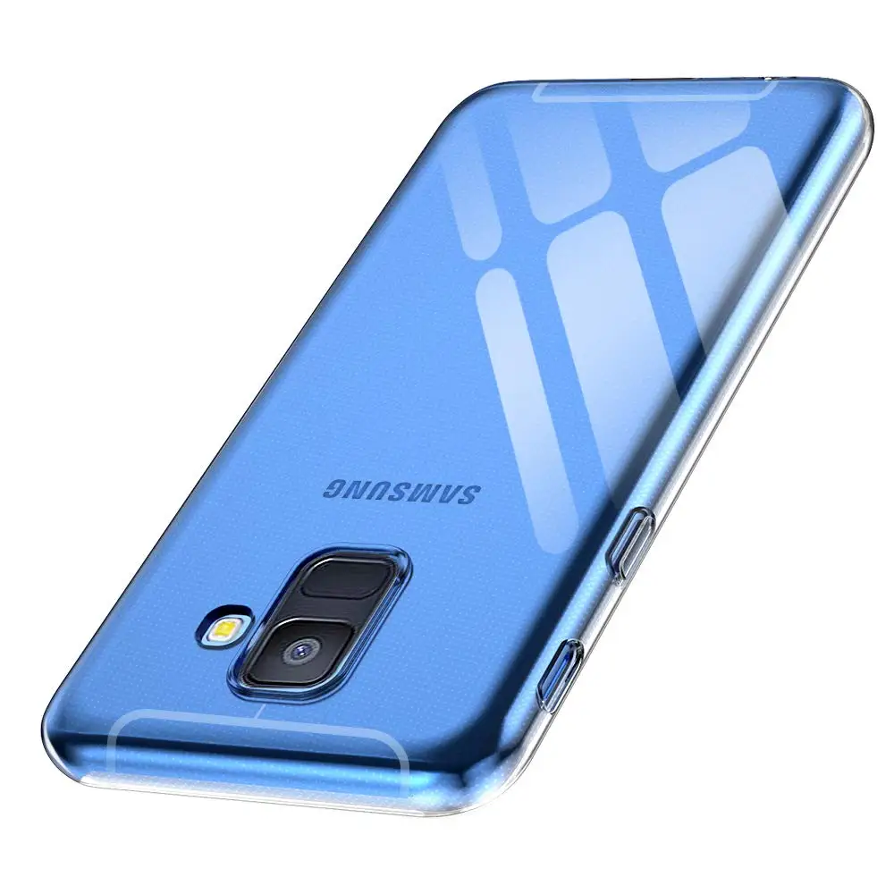 Ultra Dunne Transparante TPU voor Samsung Galaxy A6 A6 Plus A6S 2018 Telefoon Case Achterkant Clear Siliconen Fundas Galaxy A6 Plus Coque - imagen 2