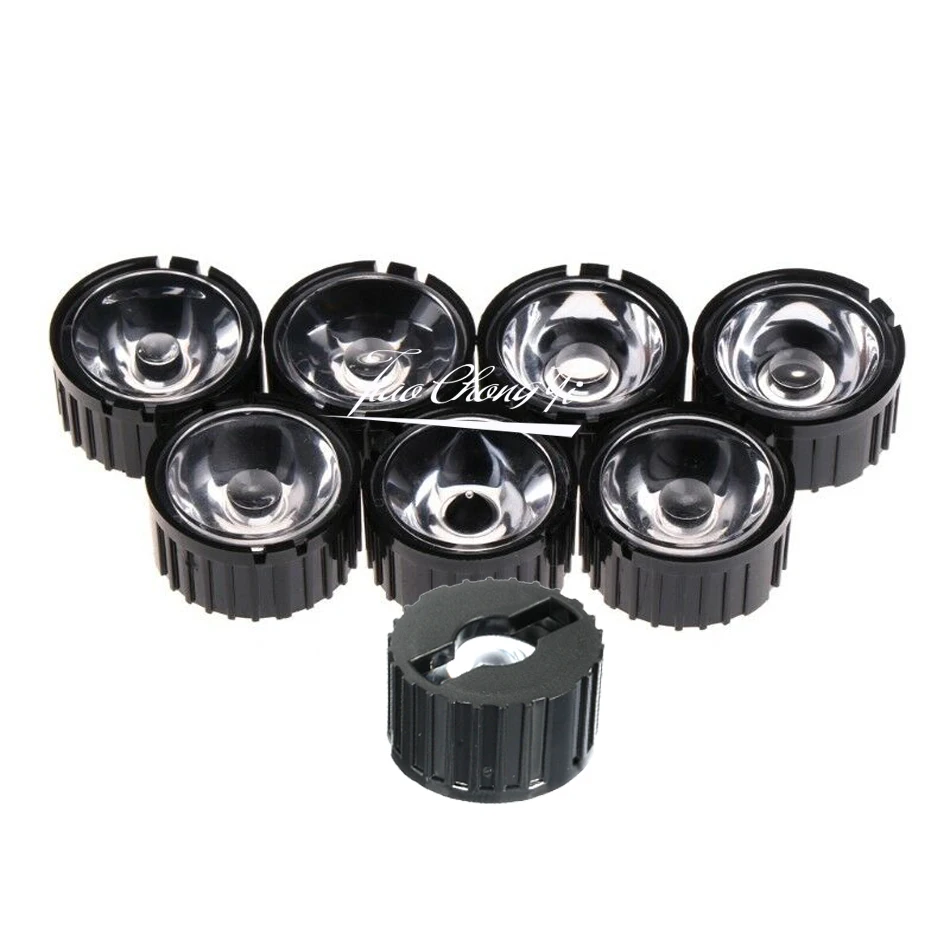 Juego de 10 lentes LED de alta potencia 1W 3W 5W lentes PMMA de 20MM con soporte 5 8 15 25 30 45 60 90 120 grados para cuentas de luz de 1, 3 y 5 vatios - imagen 2