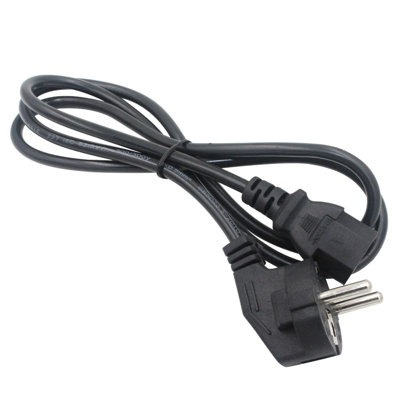 Cables de línea de alimentación redondos IEC320 C13 a europeos de 2 pines, Cable corto de alimentación Schuko CEE7/7 IEC320 C14 VDE Cable de alimentación 1,2 m 1,8 m 30cm - imagen 2