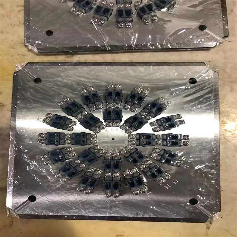 Accesorio de pulido de fibra dúplex LC, plantilla de pulido de fibra óptica/accesorio LC/UPC DX 48 puertos 48 orificios ELINK