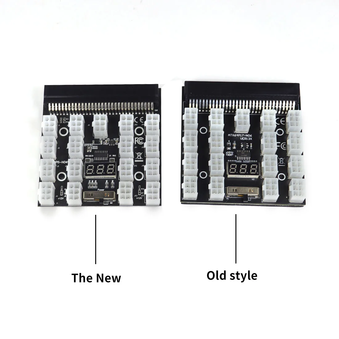 Fuente de alimentación negra PCI-E 17x 6 pines, adaptador de placa de ruptura, convertidor 12V para Ethereum BTC Antminer Miner Mining, servidor HP PSU GPU - imagen 3