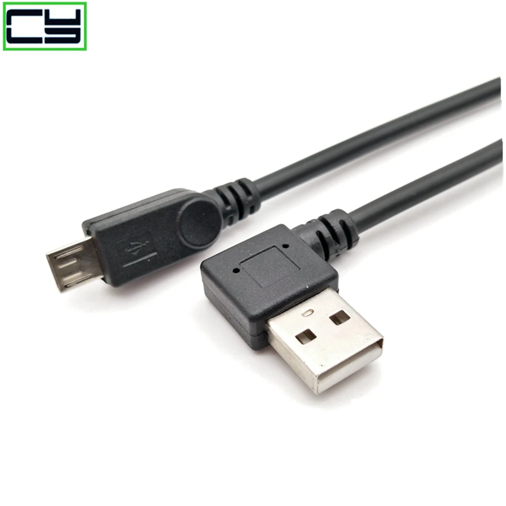 Cable micro USB para Android Metal trenzado L doblado 90 grados 0,25 M Cable de carga de datos - imagen 2