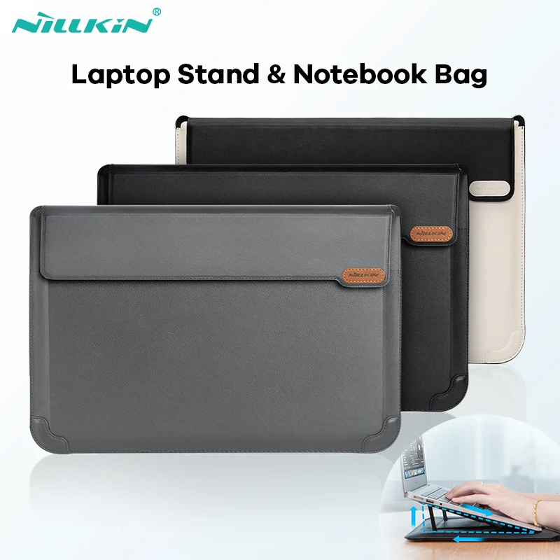 NILLKIN-funda de piel sintética para ordenador portátil, funda con soporte para Macbook Air Pro, Macbook Pro, Xiaomi, 15 y 16 pulgadas