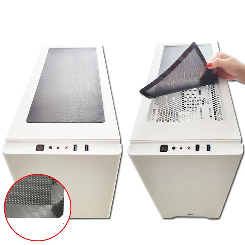 Case filter 275R chassis dust net plus magnetic net top Dust net filter 16*35cm Thickened dust net - imagen 4