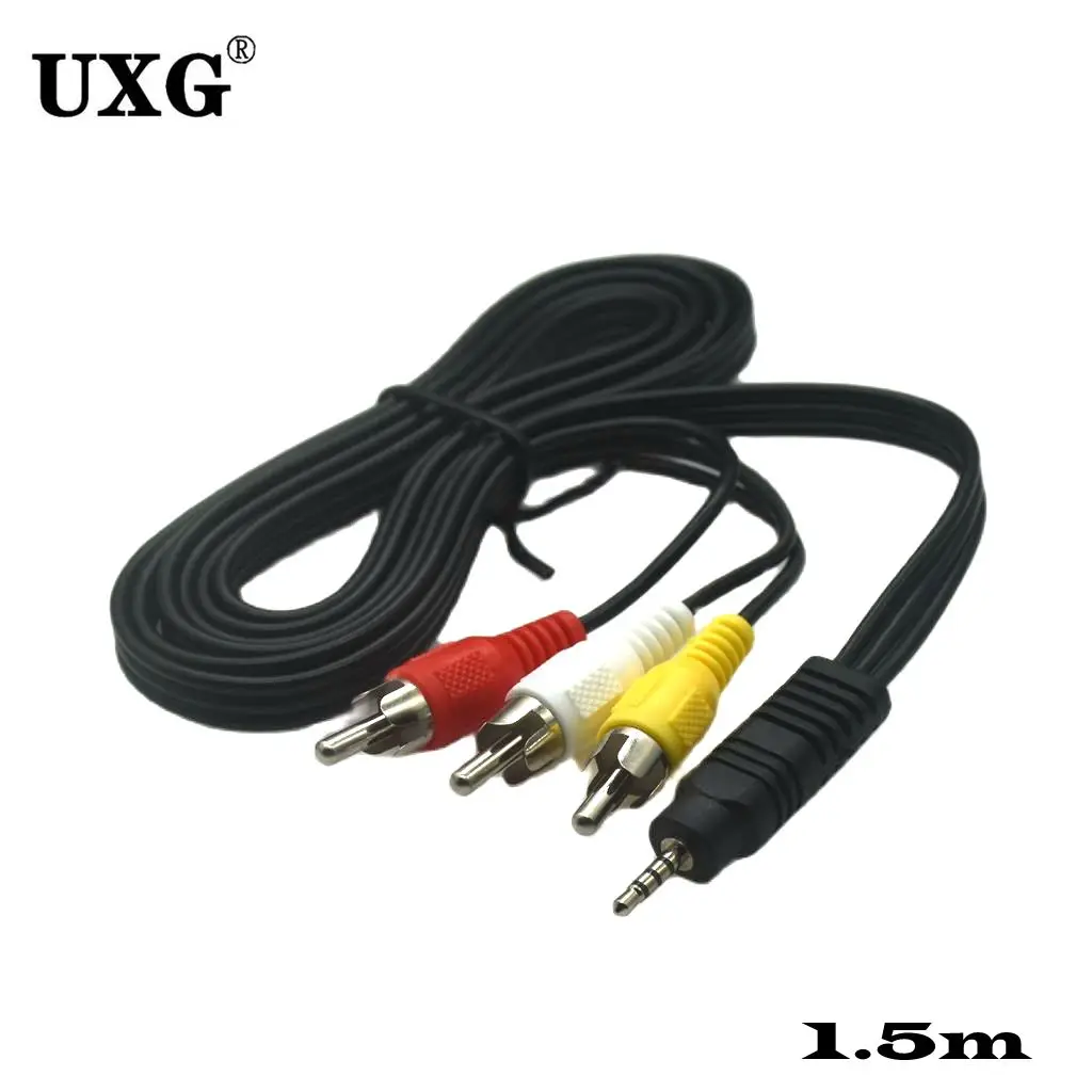 Conector de 5 pies y 2,5mm a 3 RCA, Cable AV de Audio/vídeo de 2,5mm a AV, para reproductor multimedia Neto, 1,5 m - imagen 2