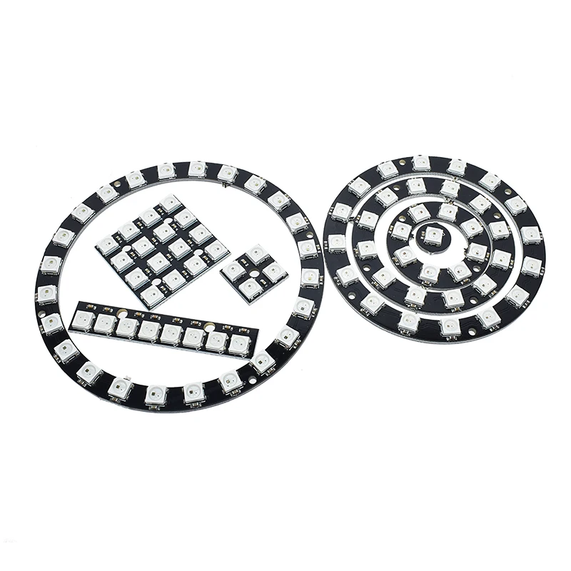 Módulo de Panel de lámpara LED RGB, 4, 8, 12, 16 canales, WS2812, WS2812B, WS 2811, 5050, 5V, 1bit, 4bit, 8bit, 12Bit, 16bit, 24bit, LED arcoíris preciso - imagen 5