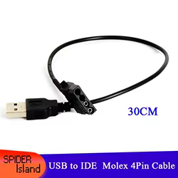 Cable adaptador USB a Molex IDE de 4 pines para ventilador de refrigeración del chasis, alta calidad, 100 unids/lote, Envío Gratis a través de DHL/EMS, cambio de 12V a 5V