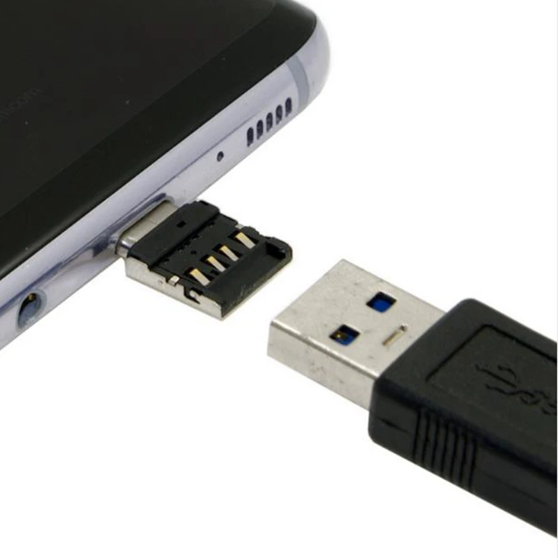 Conector adaptador Ultra Mini tipo C USB tipo c, USB-C a USB 2,0, OTG, para tableta, Cable USB y disco Flash U - imagen 2