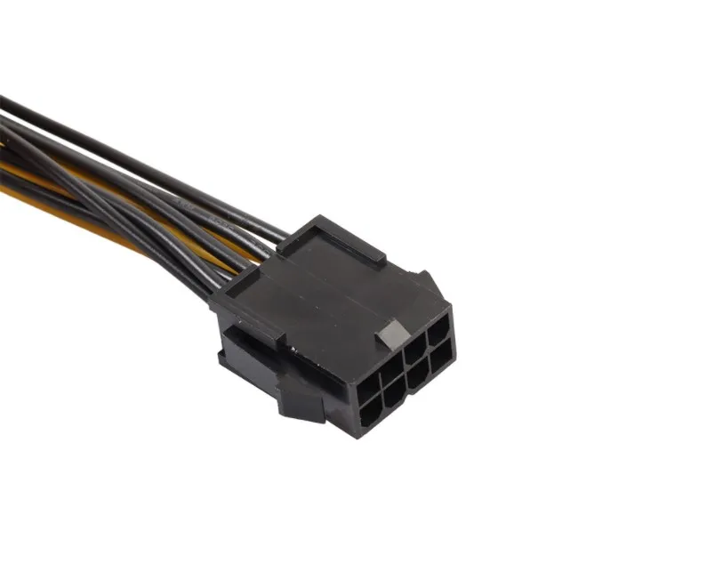 Conector doble 8 - Detalle 6+2 pines macho