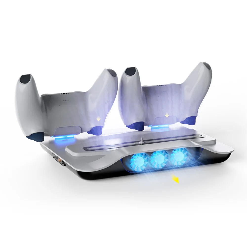 Ventilador de refrigeración para PS5, Base de soporte Vertical para PS5, controlador Dual, consola de mando, estación de carga, ventilador enfriador, soporte para auriculares - imagen 5