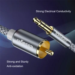 Cable Divisor Audio Essager – Jack 3,5mm a 2 RCA para TV y PC