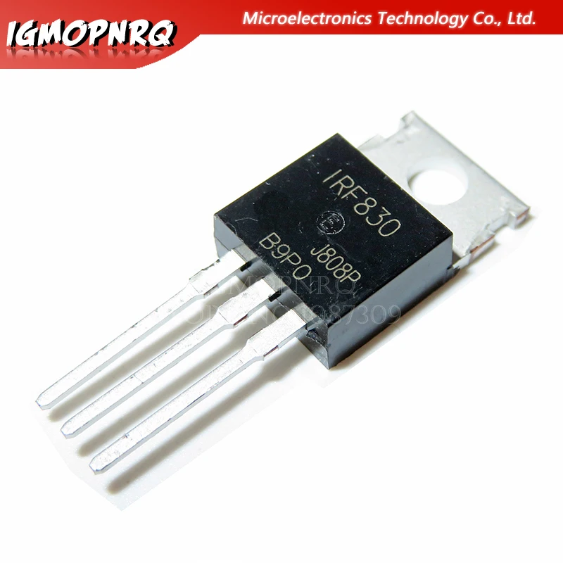 MOSFET n-chan 500V 4,5 Amp TO-220 nuevo original, IRF830 IRF830PBF, 10 Uds.