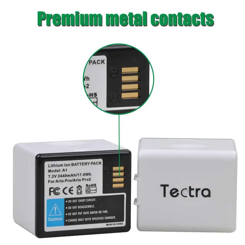 Batería de piezas de 2440mAh para Arlo pro, Arlo pro 2, Arlo A1/A1B VMA4400 VMS4230P, 1 unidad - imagen 3