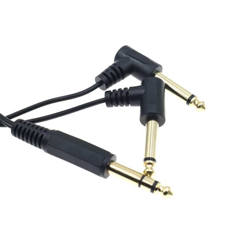 3m para micrófonos de guitarra acústica 6,35mm 1/4 pulgadas macho TRS estéreo a Dual 6,35mm 1/4 "macho Mono Y Splitter Cable de Audio - imagen 2