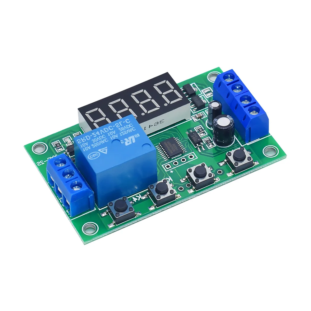 Pantalla LED de YYC-2S, módulo de relé de tiempo de retardo programable ajustable, 5V12V24V, desacoplamiento de tiempo fijo, disparador de apagado de ciclo de pulso - imagen 4