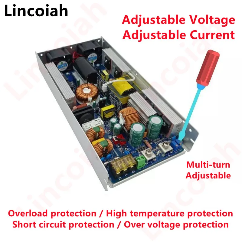 Fuente de alimentación conmutada PFC 0-24V 30V 36V 45V 48V 60V 72V 110V 150V voltaje ajustable 110V/220V Ac/Dc Smps para Motor de tiras LED - imagen 2
