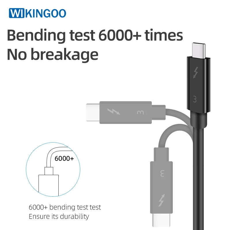 Cable Thunderbolt 3 0,3 M 0,5 M 0,7 M 1M 2M 100W 40G USB C a USB C Cable PD para cargador Macbook Pro - imagen 4