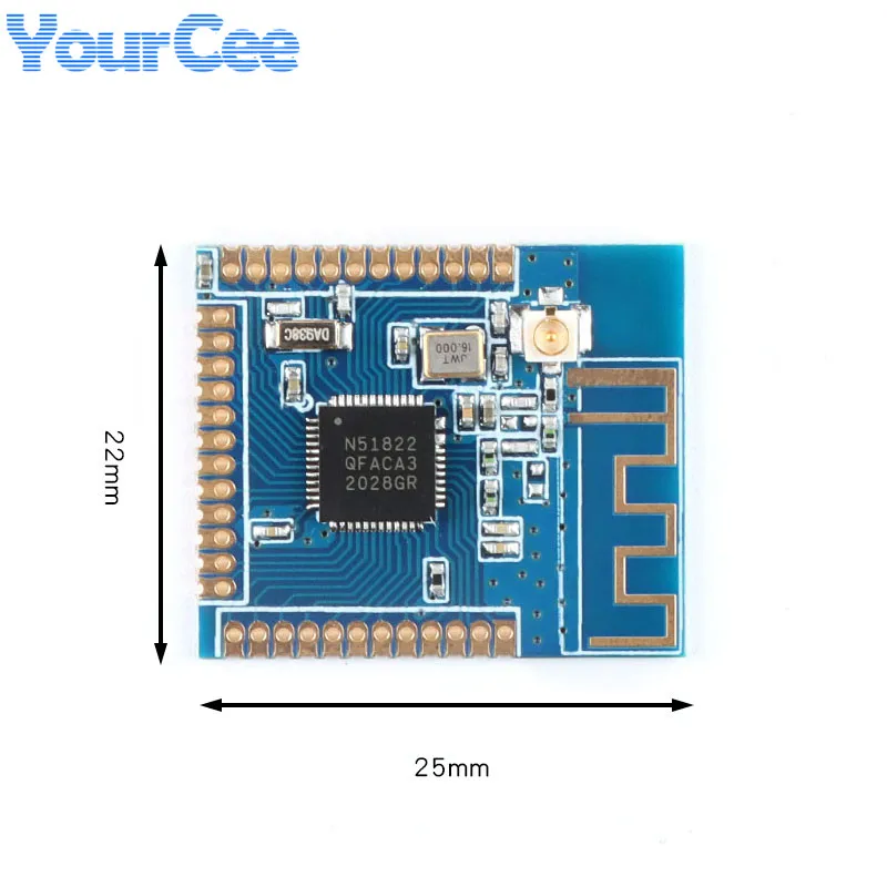XL51822-D01 nRF51822QFAC 2,4G Ble 4,2 módulo inalámbrico Wifi de baja potencia SOC transmisión transparente compatible con Bluetooth - imagen 5