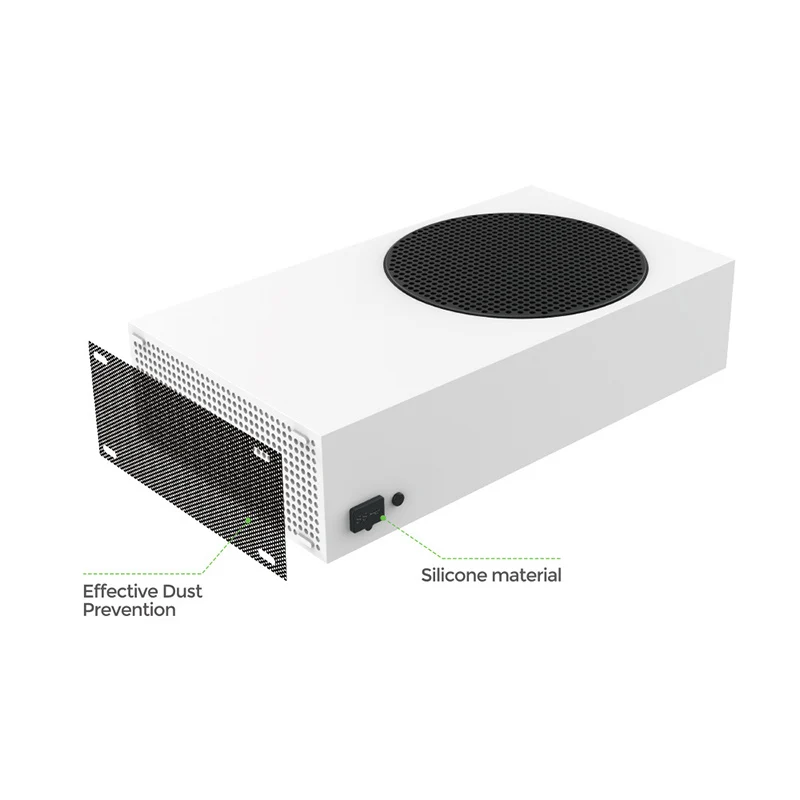 Funda 11 en 1 a prueba de polvo, Kits de paquete de tapón de malla para consola de juegos Xbox Series S X, cubierta de prevención de silicona, Kit a prueba de polvo - imagen 3