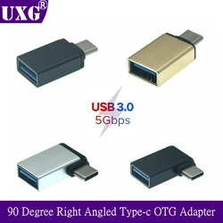 Adaptador USB-C OTG Ángulo Recto Macho a Hembra