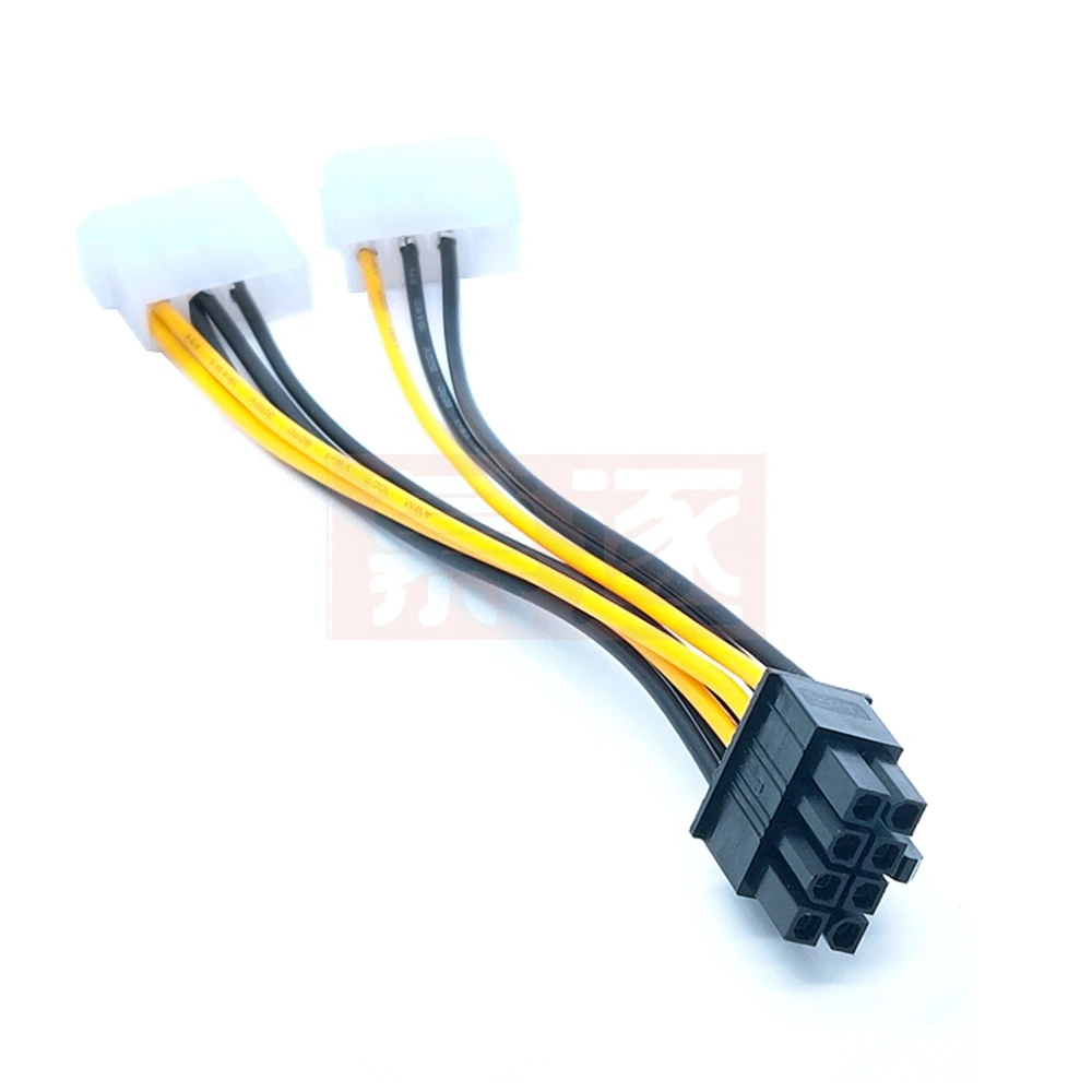 Neue-Convertidor de potencia de 6 pulgadas, 2 x Molex, 4 pines zu, 8 pines, PCI Express, Karte, Pci-e, ATX, NETZTEIL, kabel-molex zu, Pcie, 8 pines - imagen 3