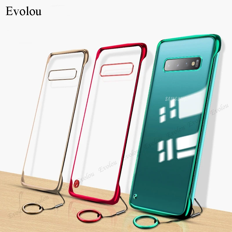Funda transparente enchapada sin marco para Samsung S21 Ultra, S22, S10 Plus, carcasa trasera de parachoques duro para Samsung Note 20 y 10 - imagen 3