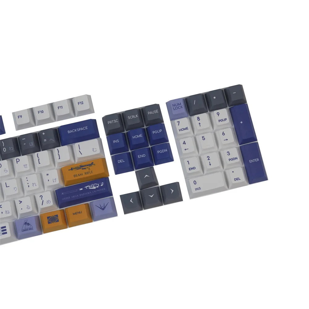136 teclas Robot PBT Keycap Cherry Profile 3U 6.25U 7U barra espaciadora 1.75U 2U cambio para teclado mecánico GH60 GK61 64 104 108 - imagen 3