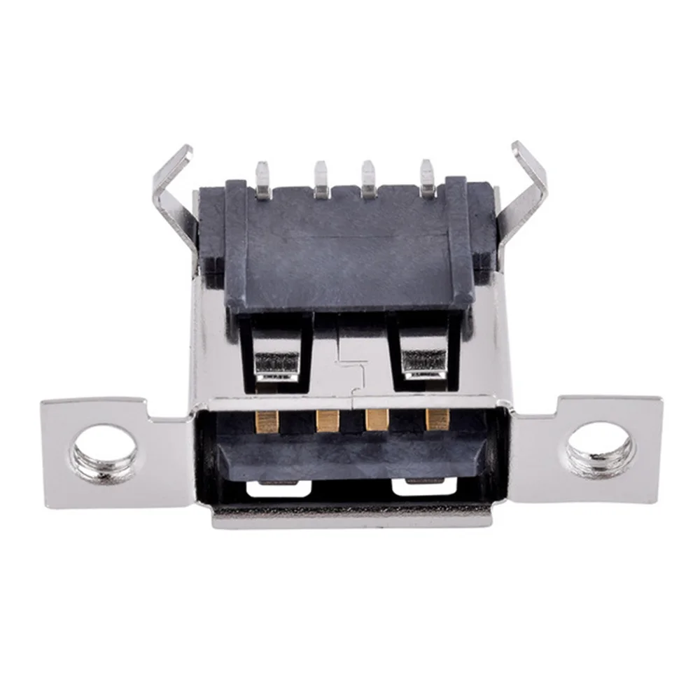 5-30 Uds USB tipo A Micro USB 2,0 conector hembra 4 pines puerto USB conector de base toma de carga trasera con orificios para tornillos 4P - imagen 3