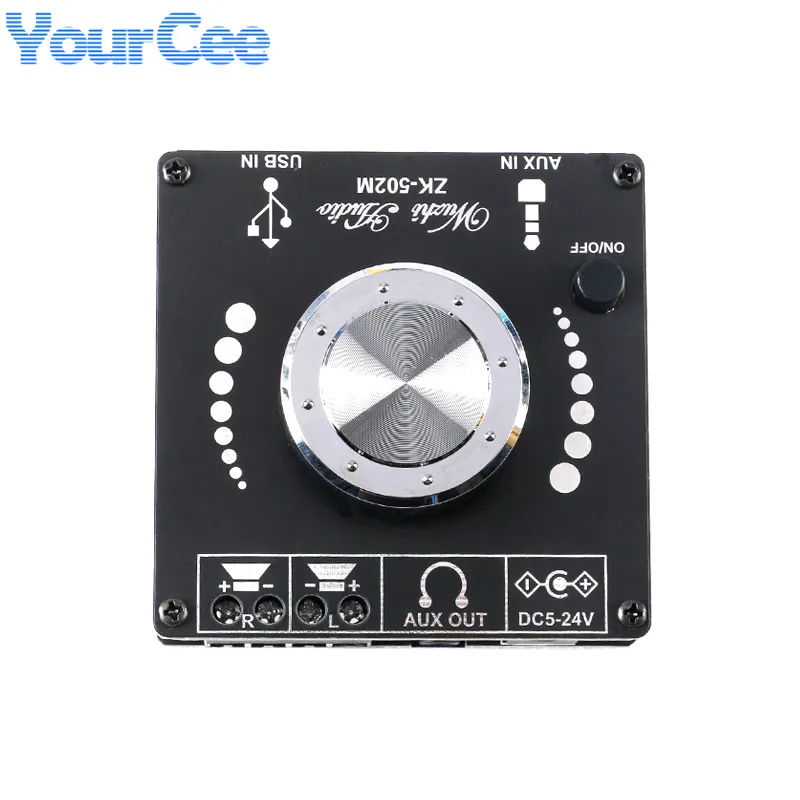 ZK-502M MINI Módulo de placa amplificadora estéreo de Audio de potencia 50WX2 50W + 50W AMP Amplificador Home Theater ZK-502 - imagen 5