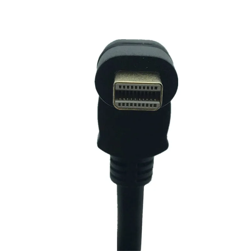 Mini DisplayPort Macho 90 Grados Arriba hacia abajo a DisplayPort Cable de extensión de montaje en panel hembra 0,3 m - imagen 5