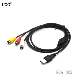 Cable USB a RCA Audio Vídeo – 3 Conectores Estéreo