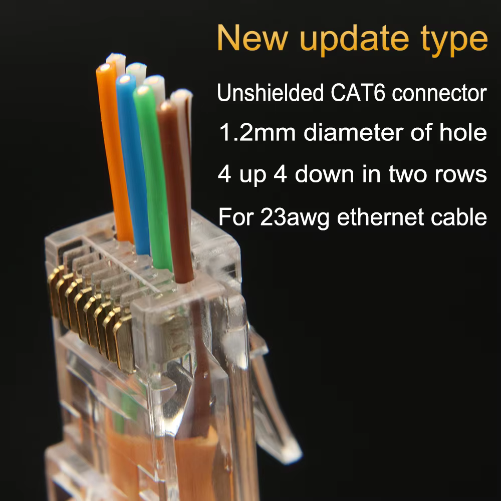 Xintylink Conector Keystone RJ45 CAT6 UTP 8P8C Gold - imagen 5