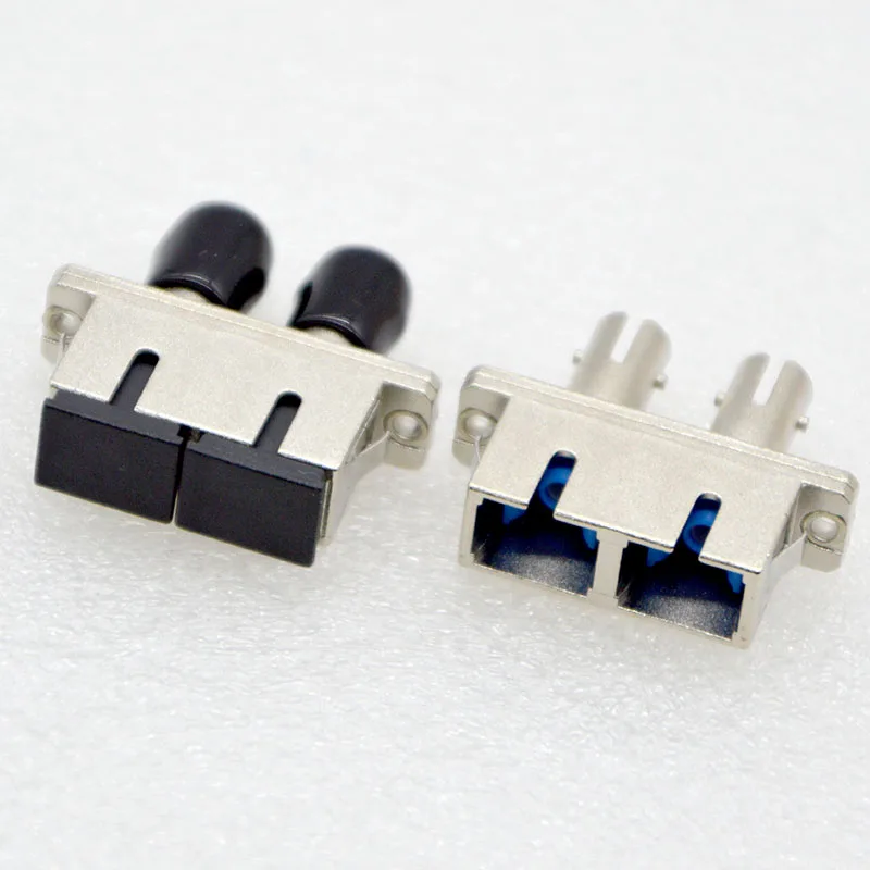 GONGFENG-Adaptador de doble núcleo, 10 piezas, ST-SC/ST-SC, brida (adaptador de Metal dúplex), Conector de fibra óptica, venta al por mayor - imagen 5