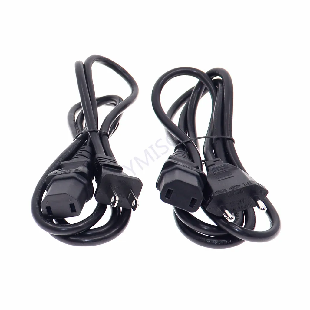 Enchufe macho Universal de 2 puntas a adaptador hembra IEC320 C17, Cable de alimentación CA para PS4 Pro, fuente de alimentación estándar europeo/estadounidense, Cable de carga - imagen 2