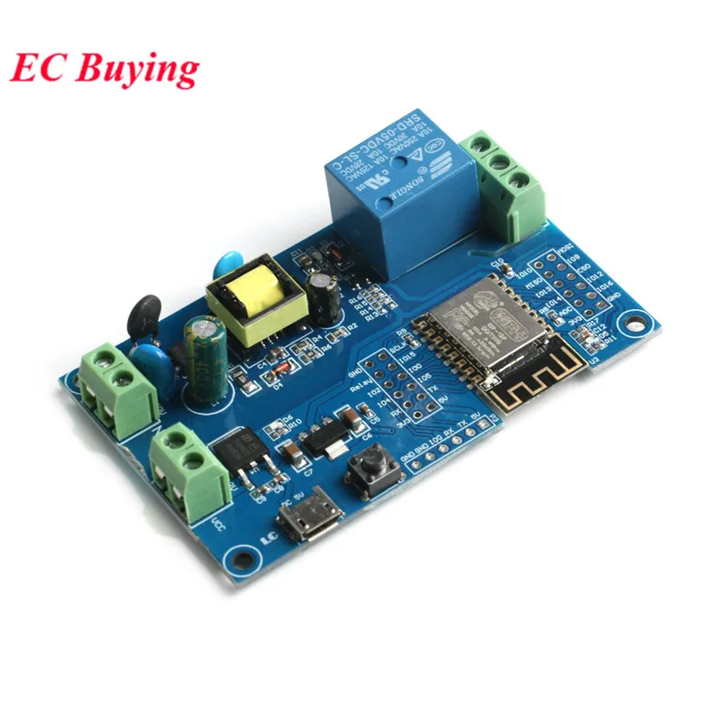 Módulo de relé inalámbrico ESP8266 WIFI ESP-12F AC 220V DC 5V 12V fuente de alimentación ESP 12F Placa de desarrollo Control remoto hogar inteligente - imagen 3