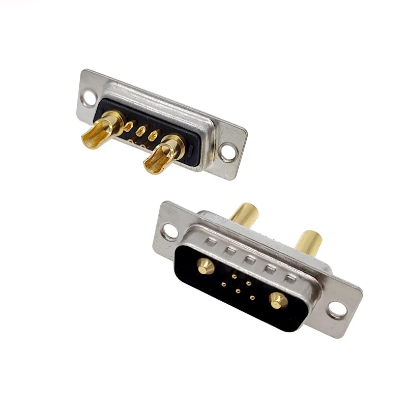 1 Uds 7W2 20A 30A 40A conector de alta corriente chapado en oro adaptador de D-SUB 5 + 2 enchufe Jack Pin mecanizado cable de Flash dorado completo - imagen 2