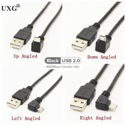 Cable USB A Micro USB 90° Angular Carga Rápida 1m