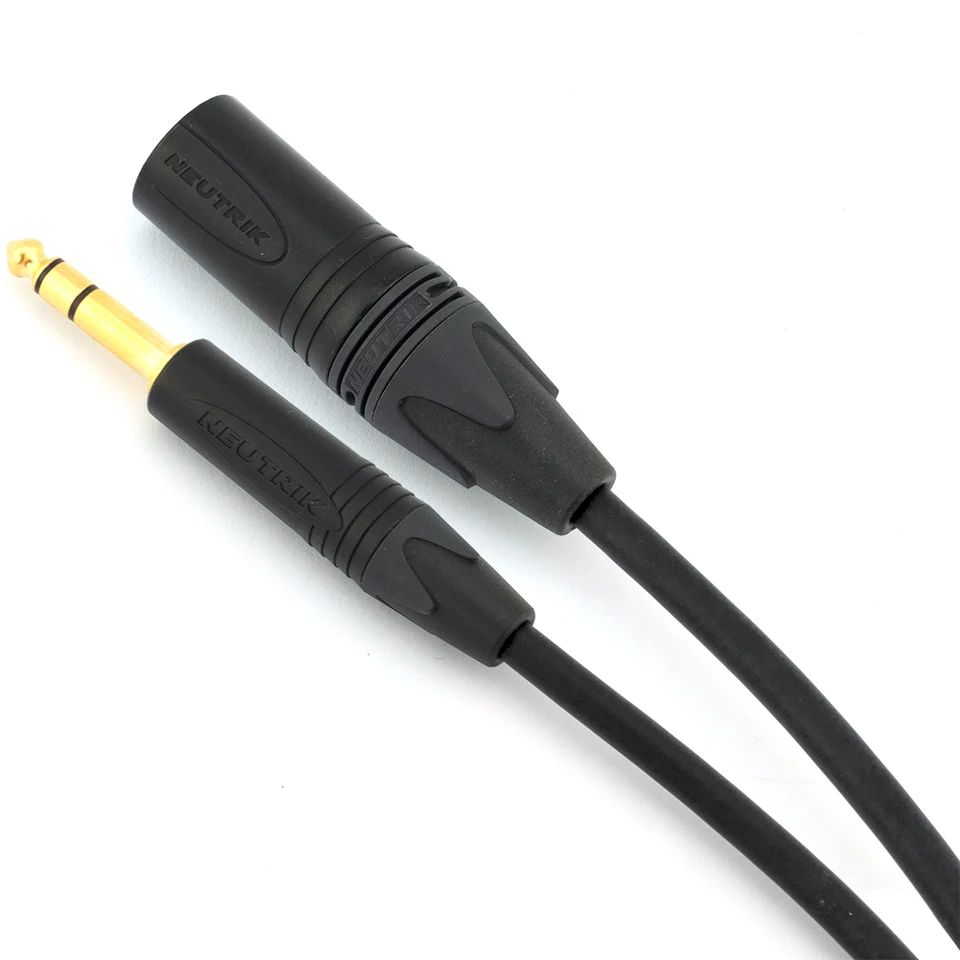 ◆ Mogami 2549 conector neutrik hecho a mano 6,35mm a cable de audio macho xlr TRS1/4 "cable equilibrado mezclador tarjeta de sonido monitor cable de altavoz - imagen 2