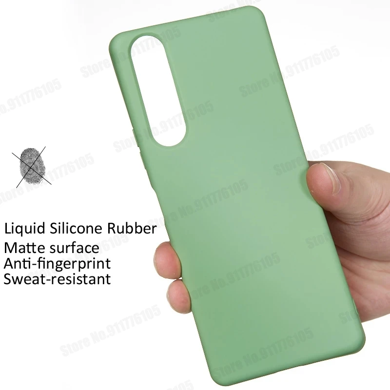 Funda protectora completa de silicona líquida para Sony Xperia 5 10 1 ii, funda mate de goma de Gel suave para Xperia 1 10 5 IV, funda a prueba de golpes - imagen 2