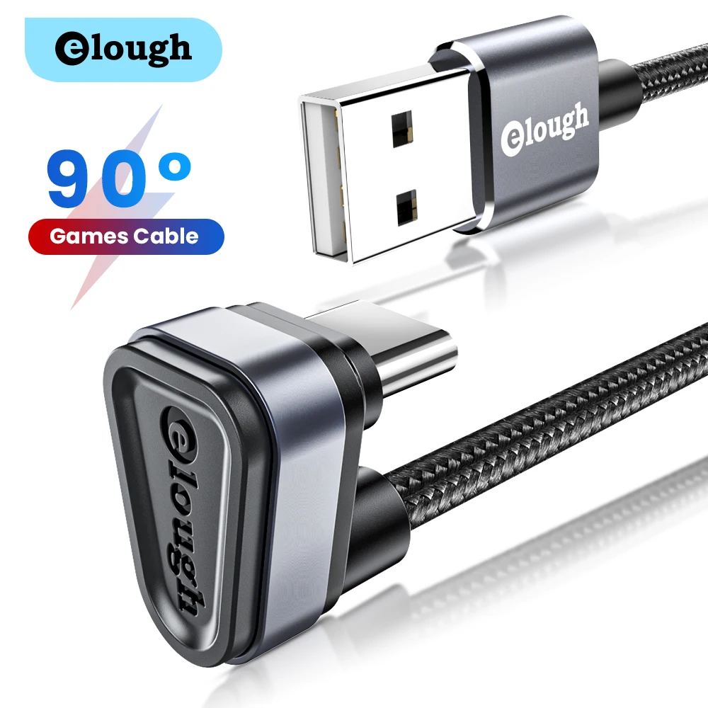 Elough Cable USB Tipo C 90° – Compatible Samsung S9 S10 Xiaomi Huawei - imagen 2