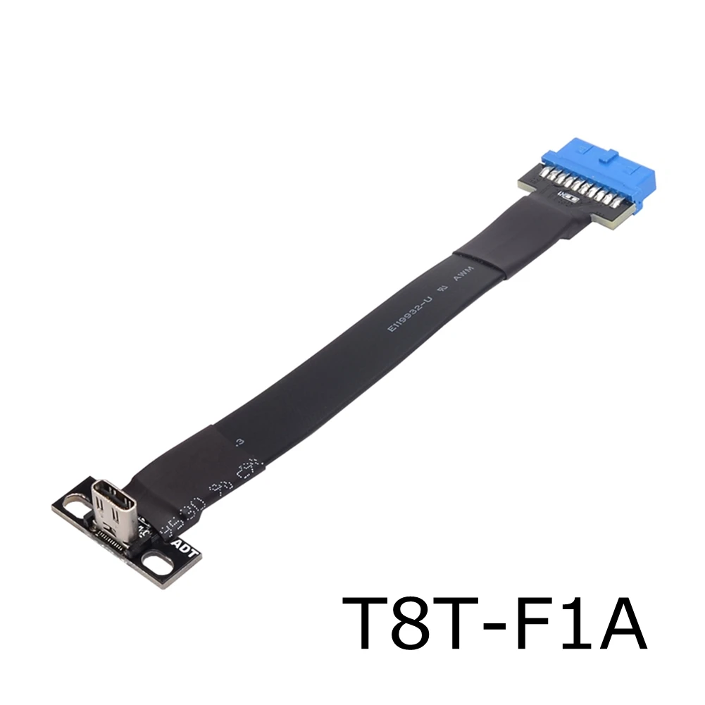 Cable adaptador de expansión de interfaz tipo C a USB 3,0, placa base delantera y trasera 19P/20P con deflector PCI para carcasa A4 ITX - imagen 2