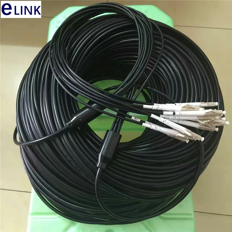 Cable de fibra óptica TPU de 3M y 8 núcleos, 5mm, resistente al agua, parche blindado multimodo LC SC FC, para exteriores, FTTA jumper 8C, 5,0 MM - imagen 2