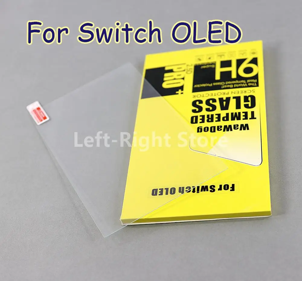 1 Uds Protector de pantalla de vidrio templado para Nintendo Switch OLED 9H película Untra delgada con silicona antideslizante para NS OLED