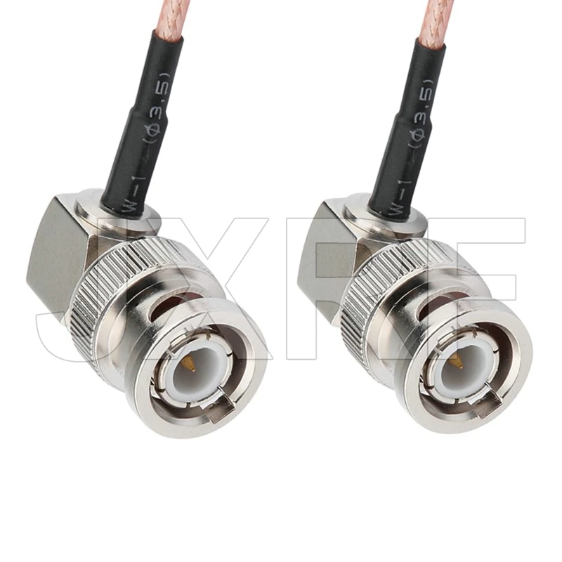 BNC macho hembra a BNC macho ángulo recto HD-SDI Cable RG316 RF Coaxial antena Pigtail Jumper 50 Ohm adaptador de conector BNC - imagen 4